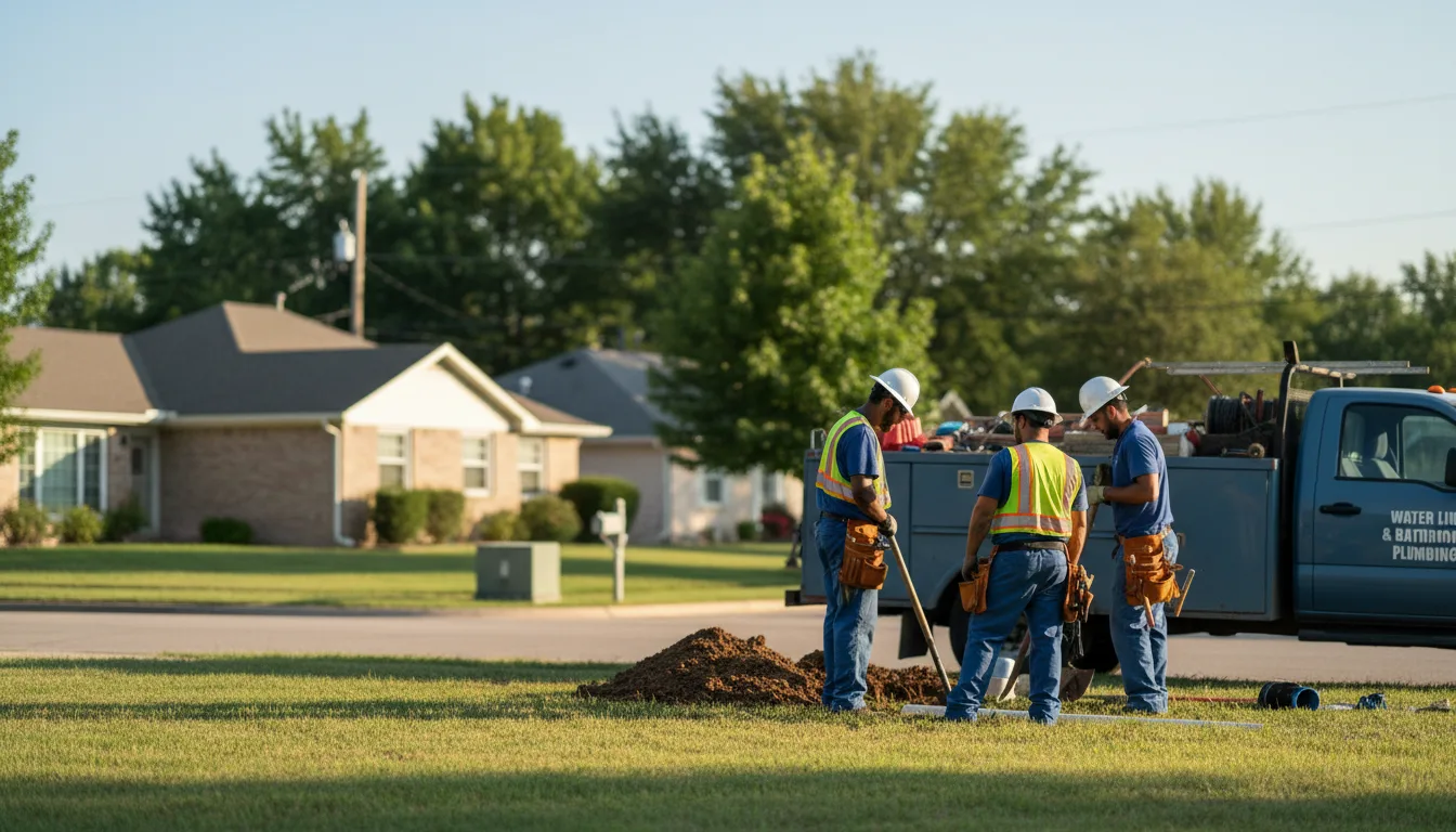 Residential water line and bathroom plumbing service in New Boston, MI